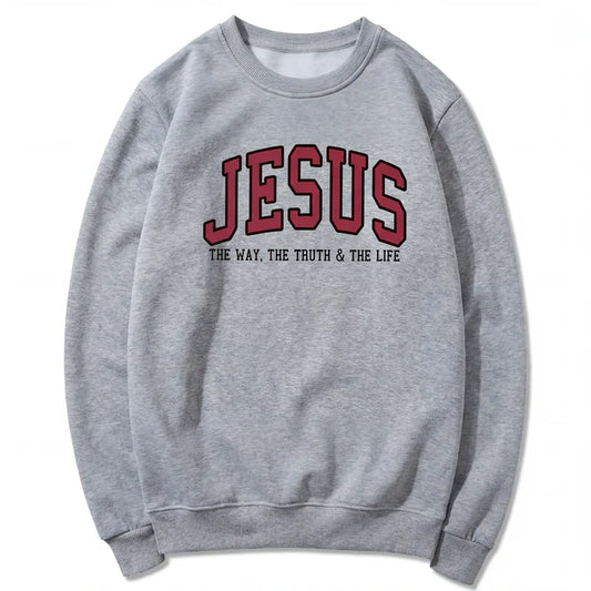 Jesus The Way The Truth and The Life Varsity Sweatshirt